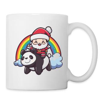 Panda Weihnachtsmann Weihnachten - Tasse - Weiß - Rechts