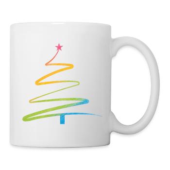 Rainbow Spiral Christmas Tree - Mug - white - Right