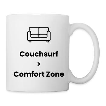 Couchsurf > Comfort Zone – Chemise de voyage - Mug blanc - blanc - Droite