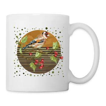 Bunter Vogel - Tasse - Weiß - Rechts