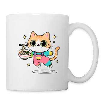 Cat Multicolor Ramen Schüssel - Tasse - Weiß - Rechts