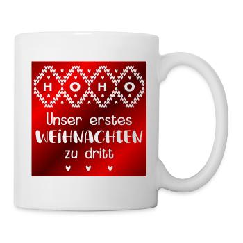 Notre premier Noël en trio - Mug blanc - blanc - Droite