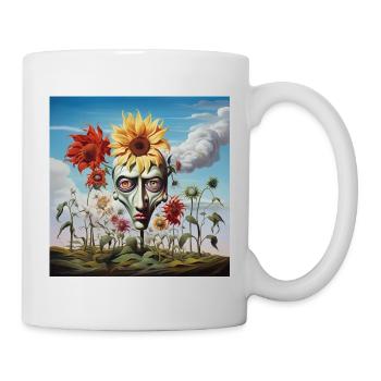 Surreal Sun Head Face - Mug - white - Right