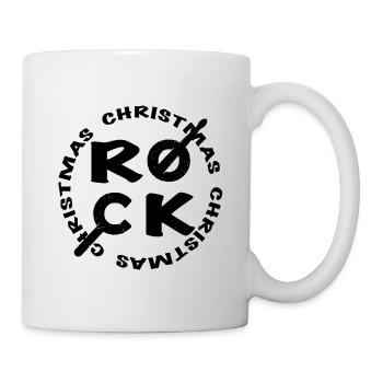 Christmas Rock - Weihnachten Musiker Schlagzeug - Tasse - Weiß - Rechts