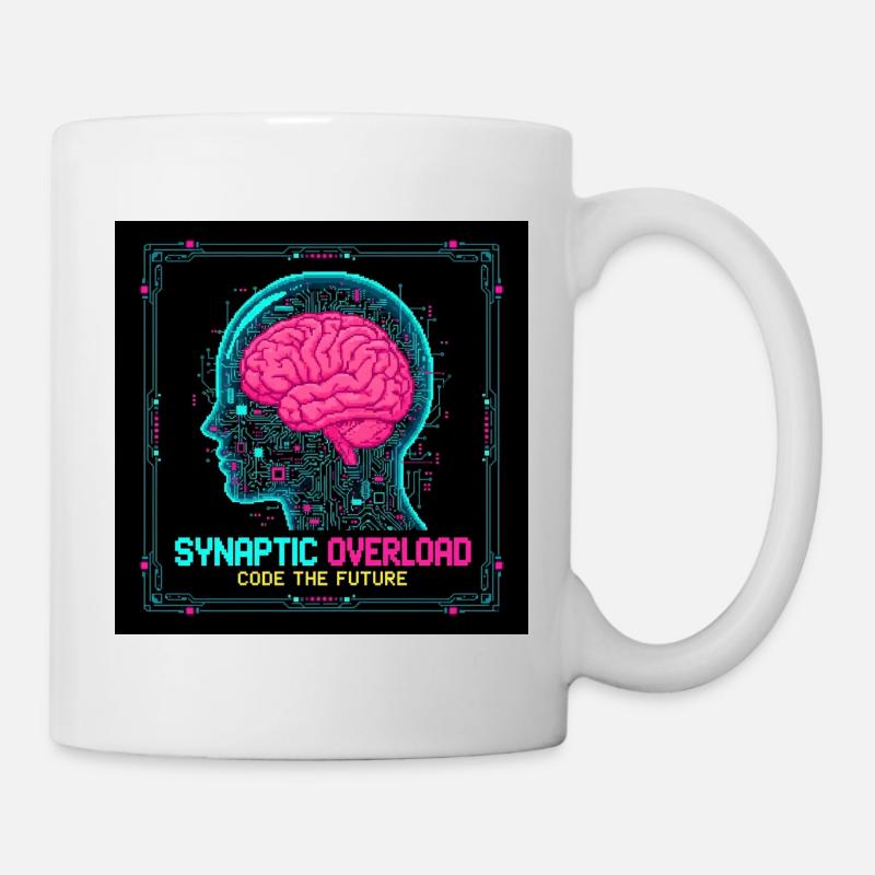 Synaptic Overload Neon Brain - Tasse - Weiß