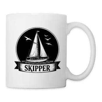 Skipper Sailboat Maritime Captain - Mug - white - Right