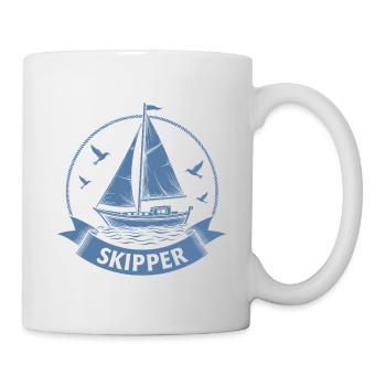 Skipper Sailboat Maritime Captain - Mug - white - Right