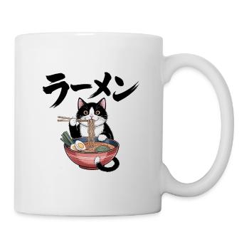 Ramen Cat - Food Lover Design - Mug - white - Right