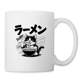 Ramen Cat - Food Lover Design - Mug - white - Right
