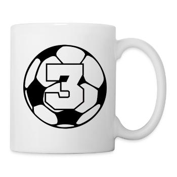 Number 3 football - 3rd anniversary - Mug - white - Right