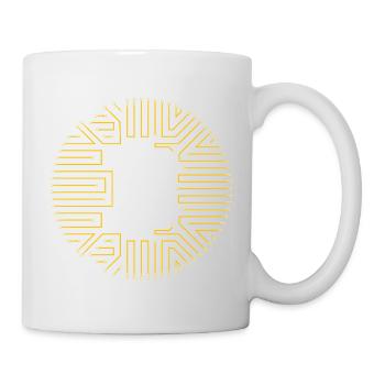 Bitcoin jaune - Mug blanc - blanc - Droite