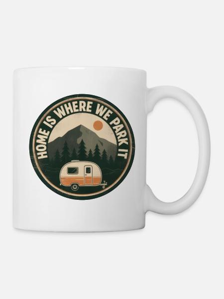Camper Camping Home est l’endroit où nous le garons - Mug blanc - blanc