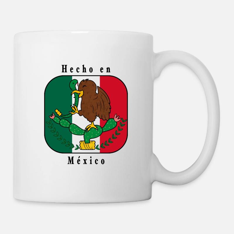 Hecho_en_México escudo - Tasse - Weiß