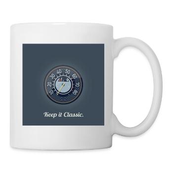 Keep it Classic – Retro Speedometer Design - Tasse - Weiß - Rechts