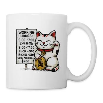 Panneau Lucky Cat Fortune - Mug blanc - blanc - Droite