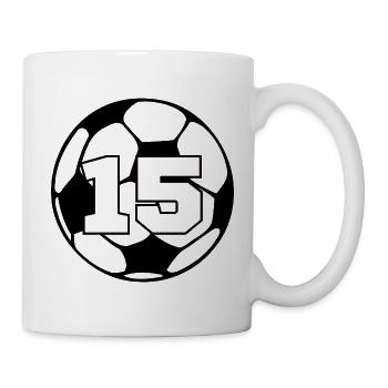 Numéro 15 football - 15e anniversaire  - Mug blanc - blanc - Droite