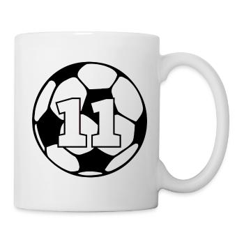 Number 11 football - 11th anniversary - Mug - white - Right