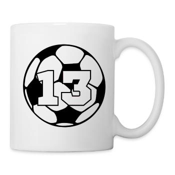 Numéro 13 football - 13e anniversaire  - Mug blanc - blanc - Droite