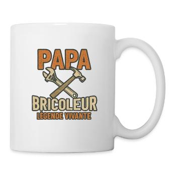 PAPA BRICOLEUR LÉGENDE VIVANTE - Mug blanc - blanc - Droite