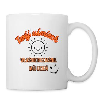 Sourire, bonne motivation - Mug blanc - blanc - Droite