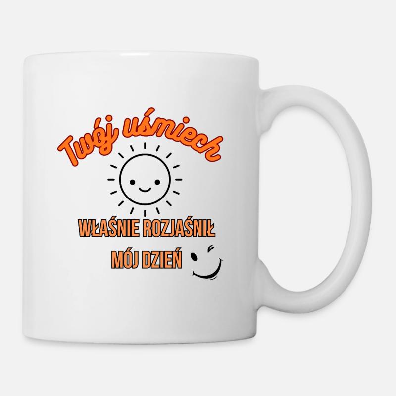 Lächeln, gute Motivation - Tasse - Weiß