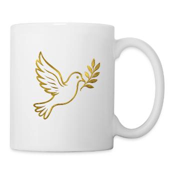 NEW -- Golden Dove With Olive Branch. - Mug - white - Right