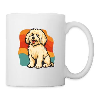 Havaneser Hund im Retro-Design - Tasse - Weiß - Rechts