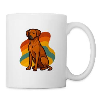 Retro Rhodesian Ridgeback Hund - Tasse - Weiß - Rechts
