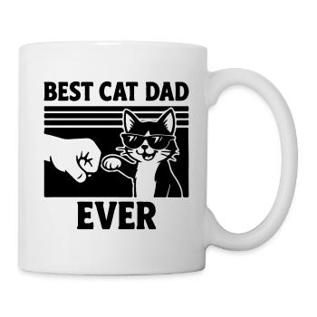 Cadeau de Noël pour les chats Le meilleur papa chat de papa - Mug blanc - blanc - Droite