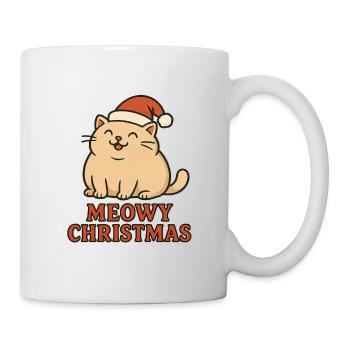 Meowy Christmas Katzen Fest - Tasse - Weiß - Rechts