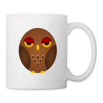 Grumpy Owl Silhouette - Mug - white - Right