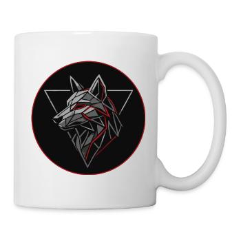 Alpha Spirit Geometric Wolf T-Shirt - Tasse - Weiß - Rechts