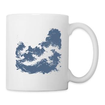 Whitewater Rafting Brush Art - Mug - white - Right