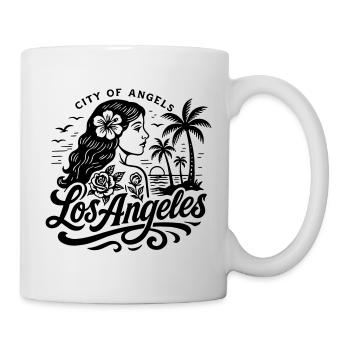 LA Los Angeles City of Angels California shirt - Mug - white - Right
