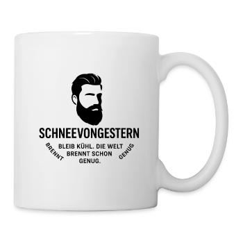 Beard Head Portrait with Text Graphics(SnowFromYesterday) - Mug - white - Right