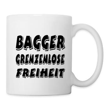 Excavatrice - Mug blanc - blanc - Droite