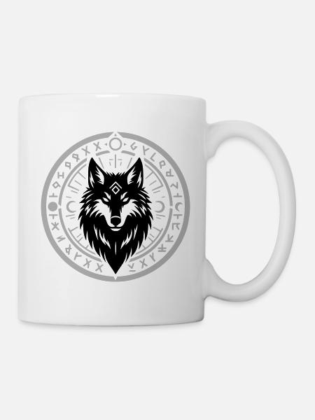 Rune Star Circle Emblem - Mug - white