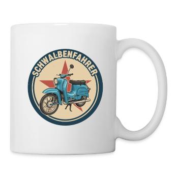 Schwalbe Simson Moped DDR Suhl KR51 Geschenk - Tasse - Weiß - Rechts
