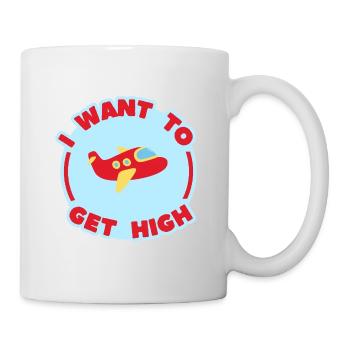 I WANT TO GET HIGH - Mug blanc - blanc - Droite