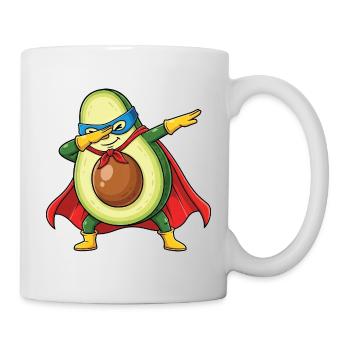 Avocado Held Vegetables Strong Vegan Role Model - Mug - white - Right