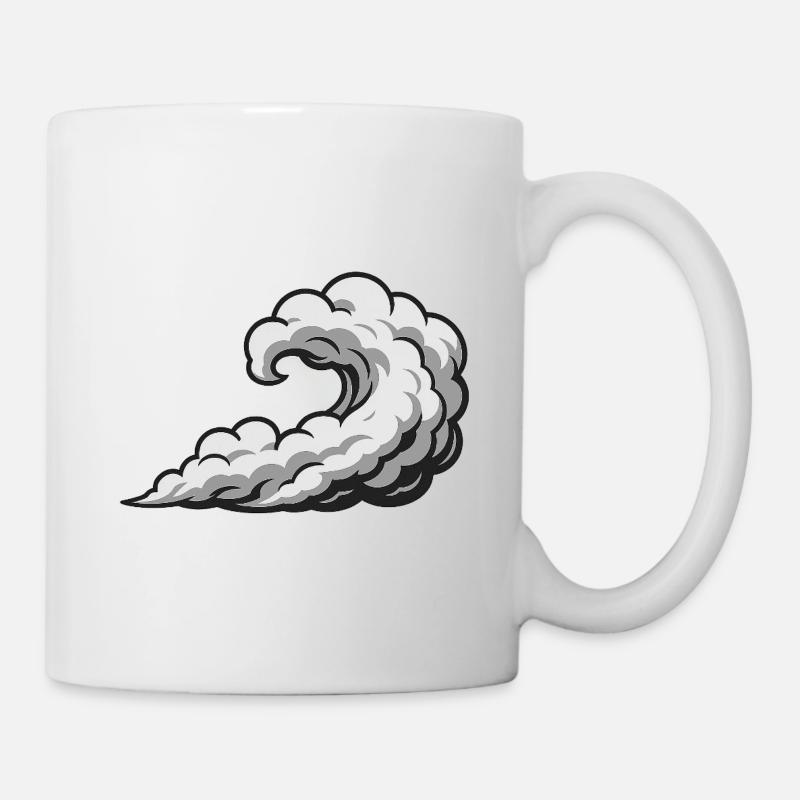 Swirl Cyclone Cloud Graphic - Mug - white