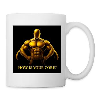 Golden Core Hero Fitness Illustration - Mug - white - Right