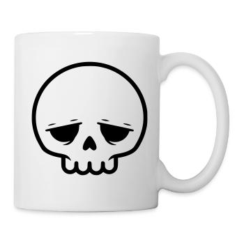 Crâne triste | Emo & Goth Design - Mug blanc - blanc - Droite