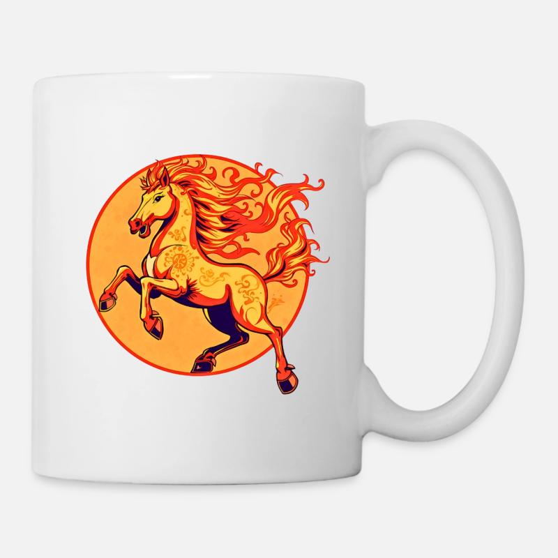 Cheval de Feu Astrologie Chinoise - Mug blanc - blanc