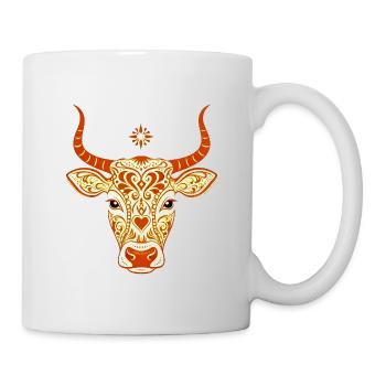 Heilige Kuh , Künstlerische Illustration - Tasse - Weiß - Rechts