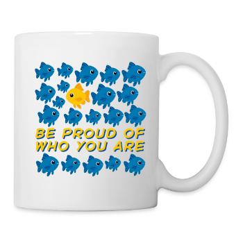 Soyez fier de qui vous êtes - Motif Poisson - Mug blanc - blanc - Droite