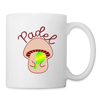 Padel Tennis Pilze - Tasse - Weiß - Rechts