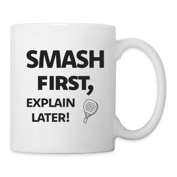 Écrasez d’abord, expliquez ensuite ! Noir - Mug blanc - blanc - Droite