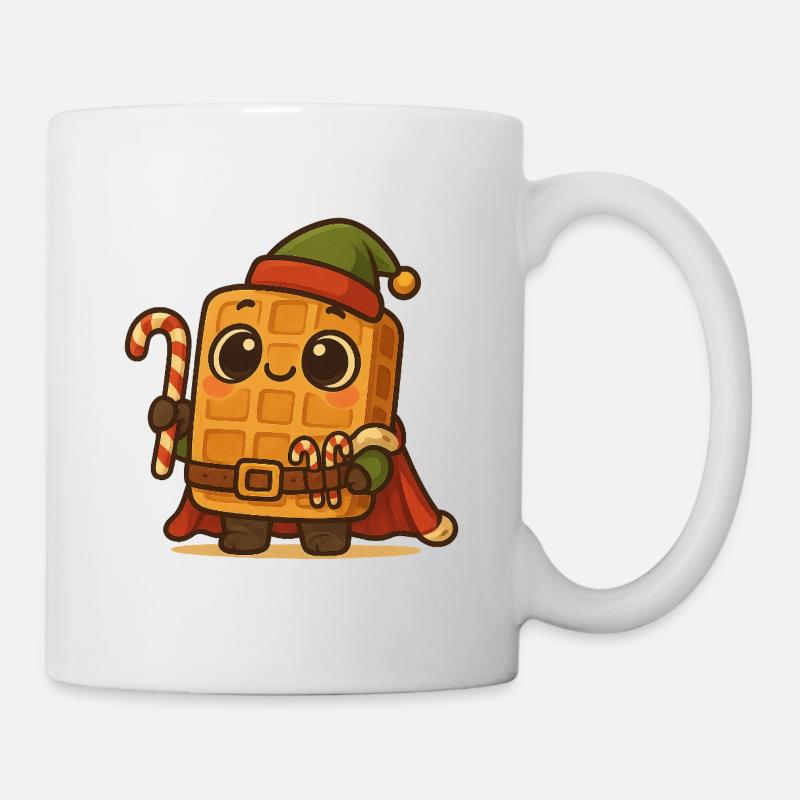 Weihnachts Waffel - Tasse - Weiß