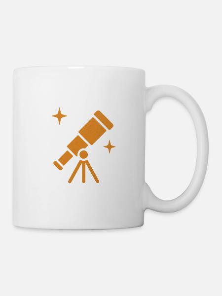 Télescope - Mug blanc - blanc